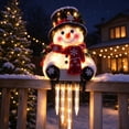 thumbnail image 6 of Winter Glow Snowman Icicle Light Decor, Christmas Decorations Hanging Snowman Railing Light, Waterproof Christmas Decorations Outdoor for Railing Fence, Garden, 6 of 6