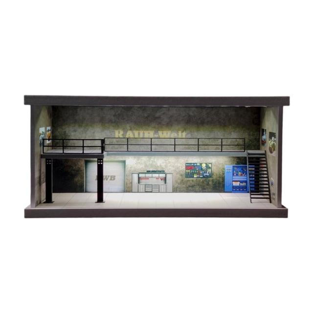 MERIGLARE 1/64 Diecast Car Display Case Collectors Gift Assembly Kit Protection Garage Style B