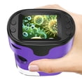 thumbnail image 1 of Microscopio portátil BEBANG 1000X 4K con pantalla de 2.0 pulgadas para niños, color morado, 1 of 8