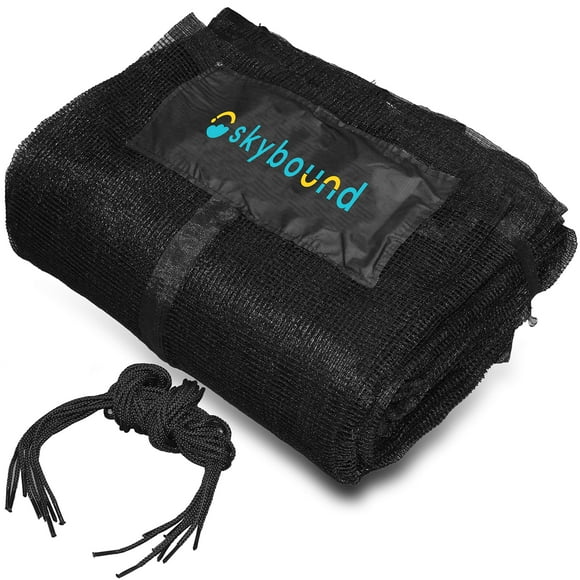 SkyBound Trampoline Enclosure Safety Nets for Trampolines with Straight Poles (Poles Sold Separately) (14 Ft. Fame Size, 6 Poles)