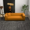 thumbnail image 2 of Bellevue Modern Furniture Style French Boucle Fabric Sofa in Dark Yellow, 2 of 6