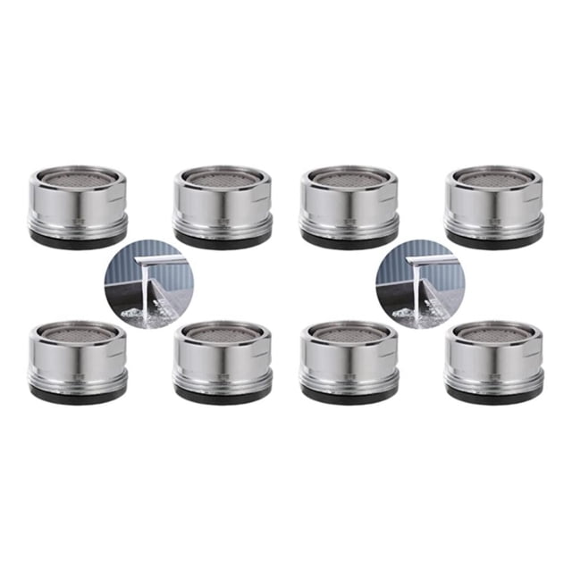 Ruiboury 4pcs Water Saving Aerator Universal-fit And Easy-install For Taps 4Pcs In 1 Silver 2Set