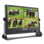 Seetec Atem156 15.6 inch Live Streaming Broadcast Monitor 4 HDMI Inputs Outputs Quad Split Display