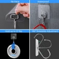 thumbnail image 6 of MSHUN All-Purpose Large Adhesive Hooks, Heavy Hold 37 lb(Max) Without Nails Self-Adhesive Traceless Wall Adhesive Hooks for Hanging Large Waterproof Stick on Hooks for Bathroom Kitchen Home (5-Pack), 6 of 9