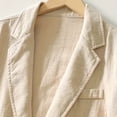 thumbnail image 7 of Purcolt Linen Blazer Men Casual Lightweight 2 Button Sport Coat Summer Wedding Beach Groom Prom Tuxedo Suit Jackets, 7 of 7