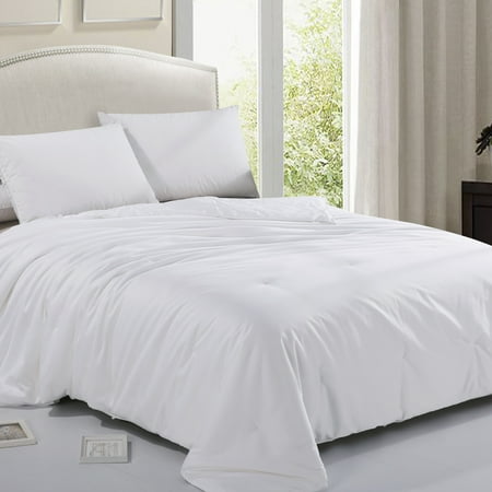 - Cheer Collection Mulberry Natural Long Strand Silk Filled 300 TC Cotton Sateen Comforter