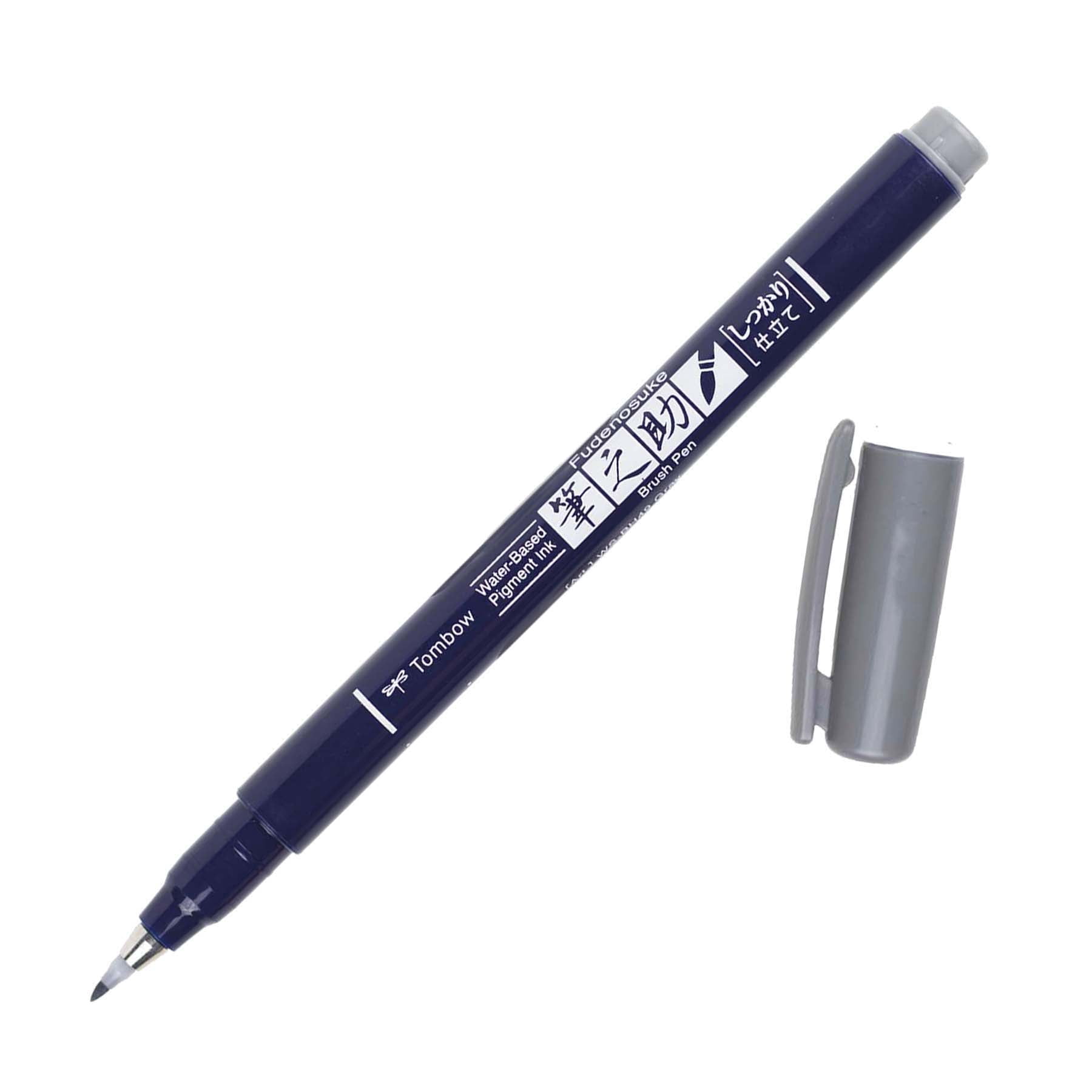 Tombow Fudenosuke Hard Tip Brush Pen, 12 Pack
