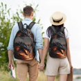 thumbnail image 4 of Honeii Fiery Black Dragon Attack Print Canvas Backpack for School & Outdoor,Laptop Excursion Backpack,Notebook School Bookbag For Men Women,for Work, Travel, and Everyday Use-Medium, 4 of 5