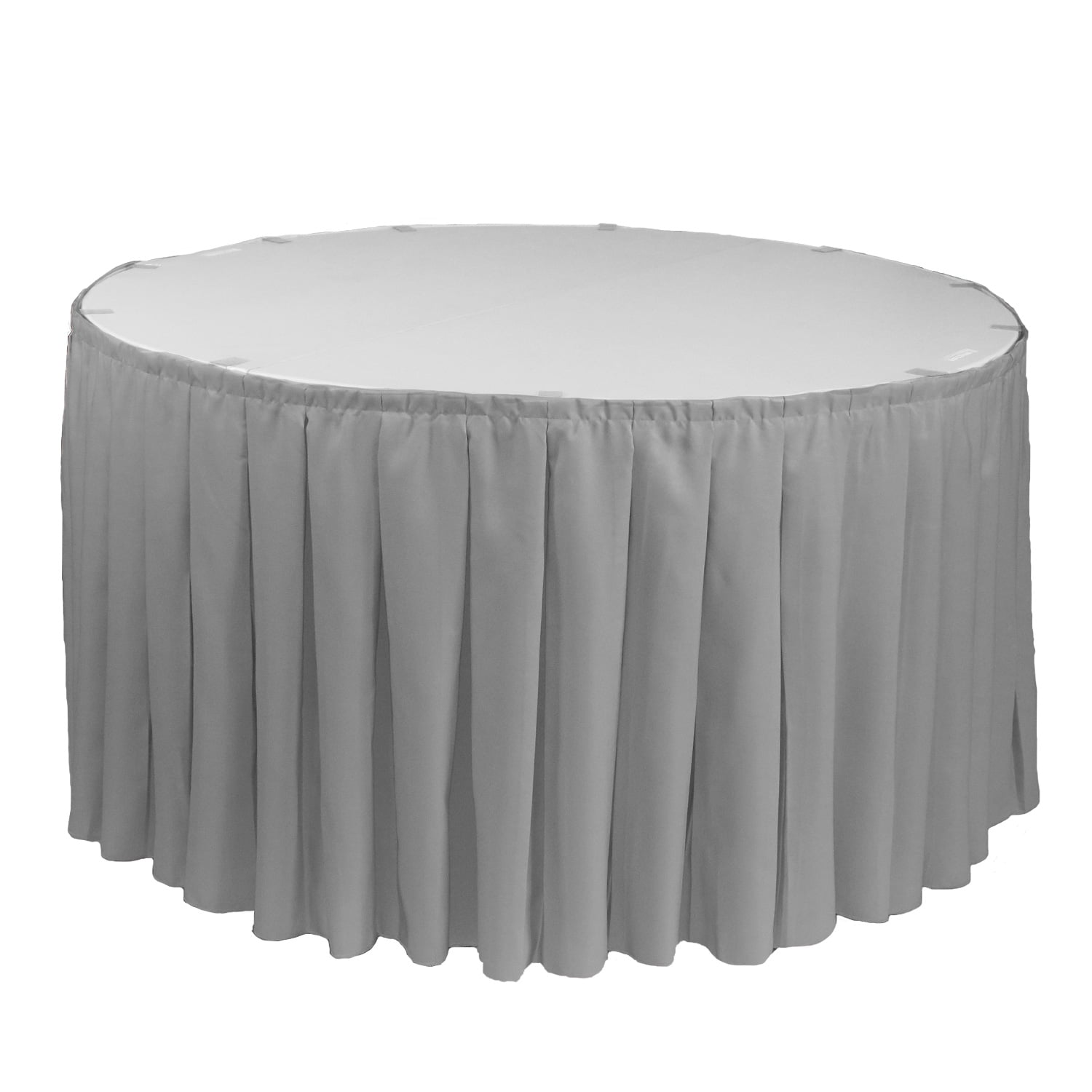 17 ft x 29 inch Polyester Pleated Table Skirt Black For 6 ft Rectangular Tables Your Chair Covers