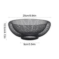 thumbnail image 3 of Metal Wire Mesh Fruit Bowl - Multi - Purpose Iron Storage Basket for Home Decor, Kitchen Organizer for Fruit Makeup Brushes Cosmetic Tools, Sturdy Spacious Capacity Design,Black, 3 of 5