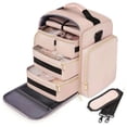 thumbnail image 2 of Large Makeup Cosmetic Bag with 2 Removable Case, Double Layer Travel Makeup Organizer Case, travel Toiletry Bag For Women, 2 of 6