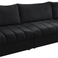 thumbnail image 4 of Meridian Furniture Jacob Black Velvet Modular Sectional, 4 of 4