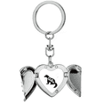 thumbnail image 1 of Glutton Black And White Animal Heart Angel Wing Key Chain Holder, 1 of 3