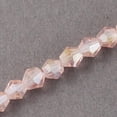 thumbnail image 1 of Glass Beads Strands AB Color Plated Faceted Bicone Misty Rose 2.9~3.3x2mm Hole: 0.5mm about 145~150pcs/strand 41.5~42cm, 1 of 1