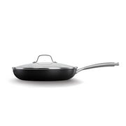 Calphalon Classic Oil-Infused Ceramic PTFE and PFOA Free Cookware, 12-inch Fry Pan and Cover, Dark Gray