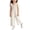 Beige, variant on SERTGUTR Girls' Jumpsuit Romper Smocked Wide Leg Ruffle Strap Gingham Plaid Square Neck Casual Summer School Playground Everyday Wear