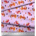 thumbnail image 2 of Soimoi Poly Georgette Fabric Leaves & Bird Kids Printed Fabric 1 Yard 42 Inch Wide, 2 of 3