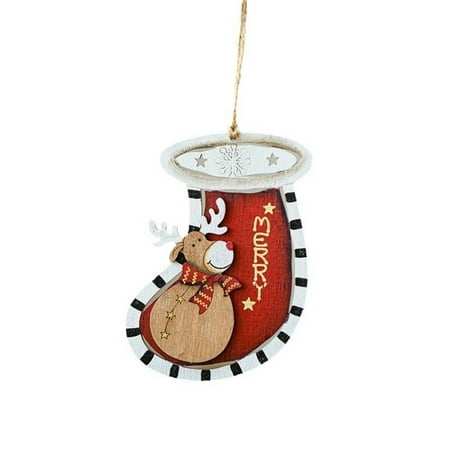 

Wooden Christmas Gloves Socks Retro Painted Pendants Christmas Tree Snowman Retro Hand Painted Pendants Stair Holder Window Stain Glass Hanging Vintage Christmas Cutouts Decorations Hand Painted