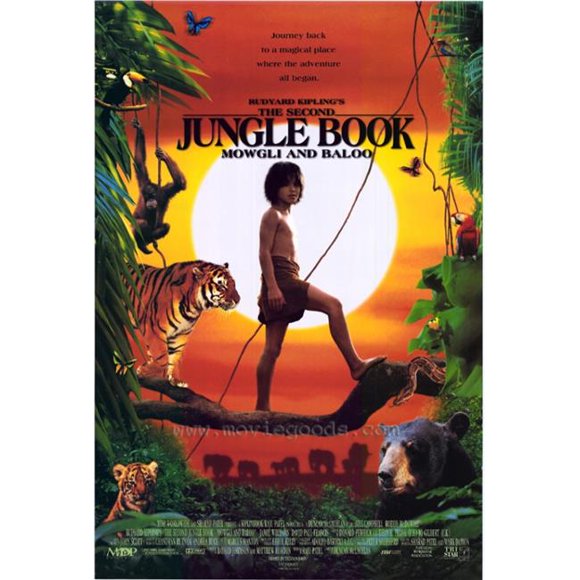 Pop Culture Graphics MOVEH8622 Rudyard Kiplings The Second Jungle Book - Mowgli & Baloo Movie Poster Print, 27 x 40
