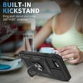 thumbnail image 3 of JTCASES for iPhone 7 Case, Sliding Camera Cover+ Rotating Ring Kickstand + Magnetic Car Mount + Inside Card Holder, Bracket Shockproof Frame Anti-drop PC TPU Heavy Duty Protection, Black, 3 of 11