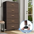 thumbnail image 4 of Crestlive Products Brown 5 Drawer Vertical Dresser Storage Tower Chest, 4 of 8