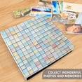 thumbnail image 4 of FORMRS 3 Ring Photo Album 4"x6" Self Adhesive Large Capacity PU Leather Cover, Small Pastel Pattern, 4 of 8