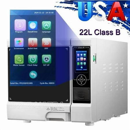 Medic 259290 22L Medical Class B Autoclave Fully Automatic 3 Times Vacuum Steam Sterilizer