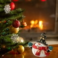 thumbnail image 6 of Matoen Christmas Snowman Figurines Table Top Decor, Mini Resin Snowmen Xmas Tabletop Decoration for Home Desk Shelf Fireplace Mantle Winter Holiday Party Supplies, 6 of 6