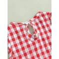 thumbnail image 6 of Coduop Baby Girls Summer Outfit Set Sleeveless Plaid  Ruffle Tank Tops + Tutu Skirt 2Pcs Set, 6 of 9