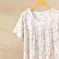 thumbnail image 4 of Chemise de Nuit pour Femmes, Manches Courtes à Col Rond Imprimé, Robe d'Allaitement, Rayonne Spandex Douce, Robe de Détente Longueur Genou, 4 of 5