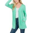 thumbnail image 1 of KOGMO Womens Long Knit Cardigan Sweater with Pockets and Snap Buttons Detail, 1 of 4