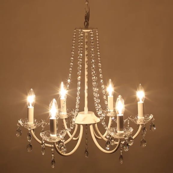Crystal Chandelier Antique Pendant Light Fixture Bedroom Ceiling Lighting White