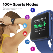 iTouch Air 4 Smartwatch: Blue Case With Blue Silicone Strap 41mm
