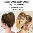 thumbnail image 5 of SEGO Messy Bun Hair Piece Claw Clip in Hair Extensions Wavy Curly Hair Bun Extensions Tousled Updo Hair Buns Claw Clip Ponytail Hairpieces Hair Scrunchie with Clip for Women, 5 of 8
