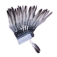 thumbnail image 3 of Sombrero indio con plumas, tocado versátil para hombres y mujeres, accesorio único para el rendimiento. Pluma gris, 3 of 9