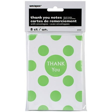 Polka Dot Thank You Cards, 8-Pack