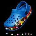 thumbnail image 5 of Cre-Heaven Blue Summer Toddler Boys Girls Hole Sandals Light Up Kids Fashion LED Lighting Shoes Anti-slip Soft Children Sandal Shoes Suitable for 1-16 Years Old, 5 of 6