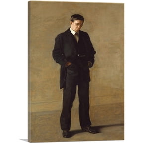 ARTCANVAS The Thinker Portrait of Louis Kenton 1900 Canvas Art Print by Thomas Eakins - Size: 60" x 40" (0.75" Deep) (3-Piece)