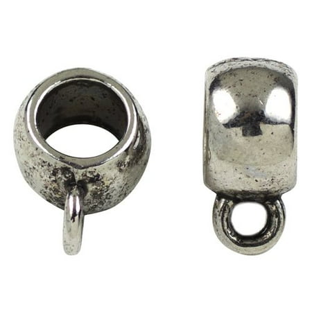 Metal Silver Beads - Cousin Metal Bead with Loop, 5 Piece