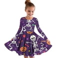 thumbnail image 1 of LOVZFMLL Robe de Princesse Imprimée pour Enfants et Filles de 4 à 14 Ans, Manches Longues, Col Rond, 1 of 4