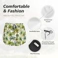 thumbnail image 4 of Salouo Green Hawaii Palms Print Women's 2 in 1 Running Shorts Double-Layer Shorts Athletic Workout Gym Yoga Shorts Running Shorts for Women-Large, 4 of 7