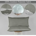 thumbnail image 4 of Vargottam Indoor/Outdoor Polyester Fabric Lumbar Pillow With Insert, All-Weather Waterproof Decorative Throw Pillow for Patio Furniture-Set of 2 - Gray, 4 of 5