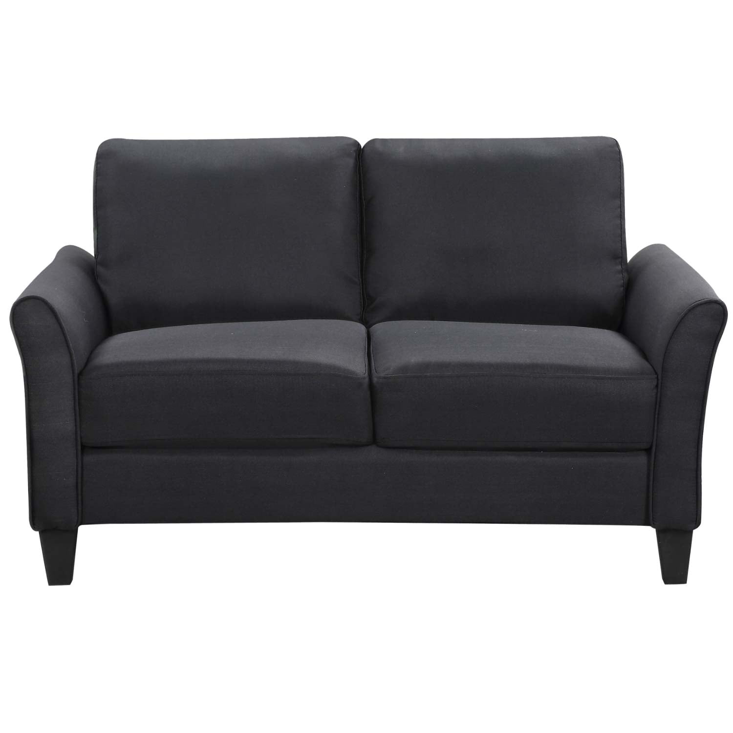 Kepooman Curved Arm Single Sofa Chair & Loveseat Sofa for Living Room, Black Kepooman Curved Arm Single Sofa Chair & Loveseat Sofa for Living Room, Black