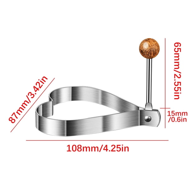Anillos de Acero Inoxidable 2Pc Anillo de Acero Inoxidable, 316 Acero Inoxidable Formado Anillo de Cocina, Herramienta de Fritura Antiadherente