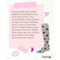 thumbnail image 7 of MeMoi Fun & Fuzzy Girls Polka Dot Cotton Blend Knee Socks - Girls - Female, 8, Light Gray, 7 of 7