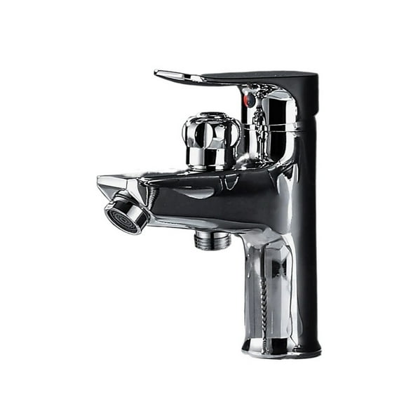 Bathroom Basin 2 In 1 Faucet, Brass Handheld Toilet Bidet Faucets, Sprayer Cold And Hot Water Mixer Bathtub Tap With Shower Set - Modern Design
