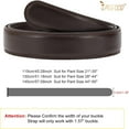 thumbnail image 6 of Men's Leather Ratchet Belt Strap without Buckle, Replacement Leather Belt Strap 35mm/1.38", Fit 40mm/1.57” buckle, 6 of 9