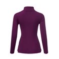 thumbnail image 4 of FashionMille Women's Ribbed Slim Fit Lightweight Long Sleeve Turtleneck Sweater, 4 of 5