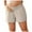 Khaki, variant on Women's Double Layered Pleats Maternity Shorts Underbelly Drawstring Elastic Waist Cotton Shorts With Pockets Summer Cute Beach Casual Shorts