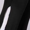 thumbnail image 4 of Pantalón para mujer Leche Seda Danza del vientre Slit L Negro Sunnimix Pantalones de hendidura, 4 of 8